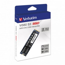 SSD Wewnętrzny Verbatim Vi560, 49365, 2000GB, czarny, 550 MB/s-R, SATA III, 500 MB/s-W