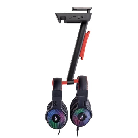 SureFire wielofunkcyjny stojak na słuchawki Vinson N2 Dual Balance RGB, złącze 3,5 mm, czarny, tworzywo ABS, 48847, czarna, 2x U