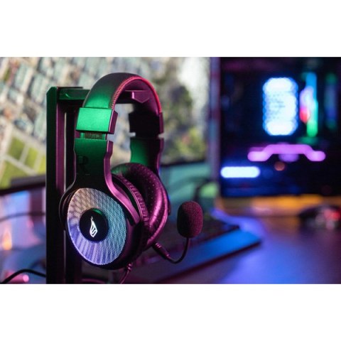 Surefire Harrier 360, słuchawki z odłączanym mikrofonem, przewodowaczarna, 7.1 surround sound (Virtual), USB