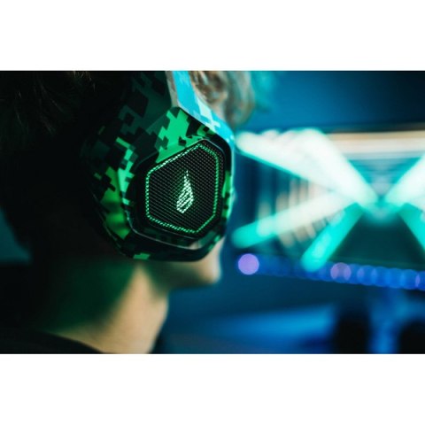 Surefire Skirmish, słuchawki z mikrofonem, przewodowazielona, 2.0 (Stereo), 2x 3.5 mm jack + USB