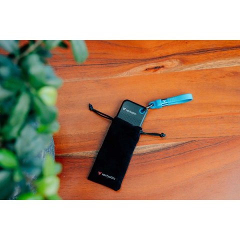 SSD Zewnętrzny Verbatim Pocket SSD Black/Blue, 32191, 1000GB, niebieski, M.2, zawiera kabel USB C, 1000 MB/s-R, USB-C, 1000 MB/s