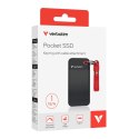 SSD Zewnętrzny Verbatim Pocket SSD Black/Red, 32192, 1000GB, czerwony, M.2, zawiera kabel USB C, 1000 MB/s-R, USB-C, 1000 MB/s-W