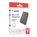 SSD Zewnętrzny Verbatim Store ,n ,Go Mini Diamond, 32025, 1000GB, czarna, 1000 MB/s MB/s-R, USB C, 1000 MB/s MB/s-W
