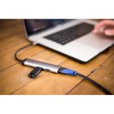 USB (3.1) hub 4-port, 49140, szara, długość przewodu 15cm, Verbatim, adapter USB C na 1x USB C, 1x USB A(3.0), 1x HDMI