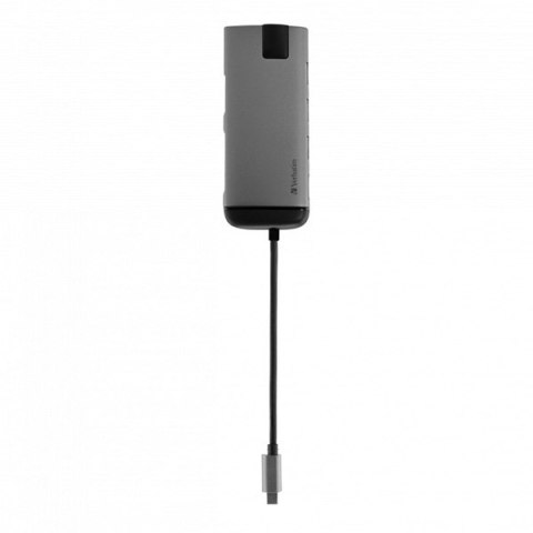 USB (3.1) hub 6-port, 49142, szara, długość przewodu 15cm, Verbatim, 1x USB C, USB A, HDMI