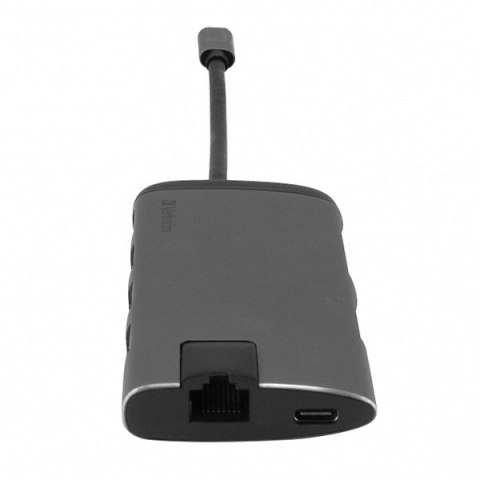 USB (3.1) hub 6-port, 49142, szara, długość przewodu 15cm, Verbatim, 1x USB C, USB A, HDMI