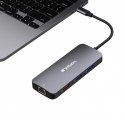 USB (3.2) hub 9-port, 32152, szary, długość przewodu 15cm, Verbatim, 2x USB C, 3x USB A, 1x HDMI, czytnik SD/micro SD