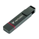 Verbatim USB flash disk, USB C a USB 3.2 Gen 1, 512GB, Dual QuickStick, szary, 32042, USB C, z oczkiem na brelok