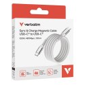Verbatim USB kabel USB C (M) - USB C (M), 100W, 1.2m, magnetyczny, szary, box, 31854