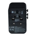 Verbatim, Adapter podróżny World-to-World Verbatim UTA-04 USB-A, USB-C, czarny, 61 W