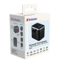 Verbatim, Adapter podróżny World-to-World Verbatim UTA-04 USB-A, USB-C, czarny, 61 W