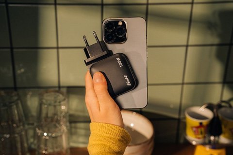 Verbatim, Ładowarka GaN USB 3.0, USB C, szara, 100 W, wymienne końcówki C,G,A