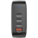Verbatim, Ładowarka GaN USB 3.0, USB C, szara, 165 W, wymienne końcówki C,G,A