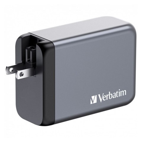 Verbatim, Ładowarka GaN USB 3.0, USB C, szara, 240 W, wymienne końcówki C,G,A