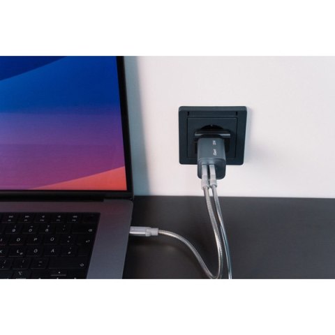 Verbatim, Ładowarka GaN USB 3.0, USB C, szara, 35 W, wymienne końcówki C,G,A