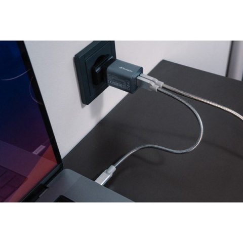 Verbatim, Ładowarka GaN USB 3.0, USB C, szara, 35 W, wymienne końcówki C,G,A