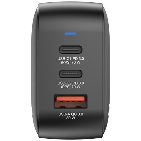 Verbatim, Ładowarka GaN USB 3.0, USB C, szara, 70W, wymienne końcówki C,G,A
