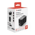 Verbatim, Uniwersalny adapter podróżny CNT-02 GaN III 3x USB-C PD QC 4+, 1x USB-C kabel, 1x USB-A QC, czarny, 85W