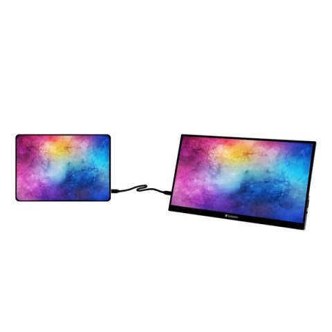 Verbatim monitor przenośny dotykowy, PMT-14, 14", Full HD (1920x1080), 60Hz, czarny