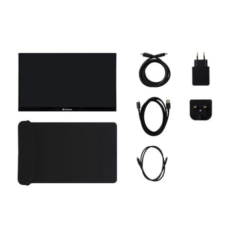 Verbatim monitor przenośny dotykowy, PMT-14, 14", Full HD (1920x1080), 60Hz, czarny