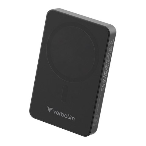 Verbatim, powerbank z ładowaniem bezprzewodowym, 5V, ładowanie telefonu, 32227, 10000mAh, Mocowanie magnetyczne, Czarny