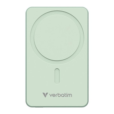 Verbatim, powerbank z ładowaniem bezprzewodowym, 5V, ładowanie telefonu, 32228, 10000mAh, Mocowanie magnetyczne, Zielony