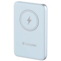 Verbatim, powerbank z ładowaniem bezprzewodowym, 5V, ładowanie telefonu, 32247, 10 000mAh, Mocowanie magnetyczne, niebieska