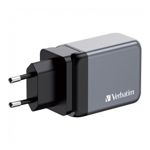 Verbatim, Ładowarka GaN USB 3.0, USB C, szara, 65 W, wymienne końcówki C,G,A