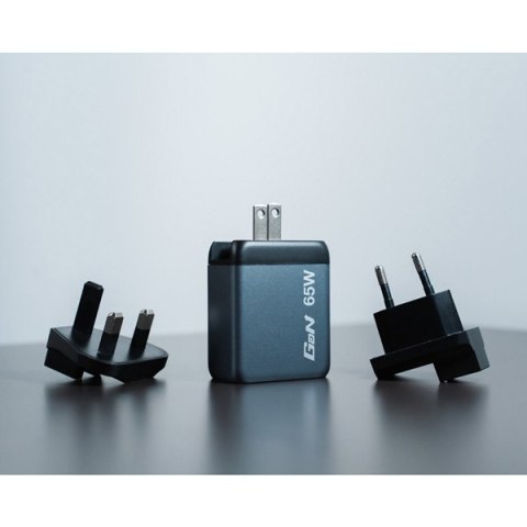 Verbatim, Ładowarka GaN USB 3.0, USB C, szara, 65 W, wymienne końcówki C,G,A
