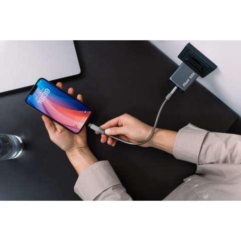 Verbatim, Ładowarka GaN USB 3.0, USB C, szara, 65 W, wymienne końcówki C,G,A