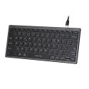 A4Tech FX51, Klawiatura CZ, bez bloku numerycznego, niski profil rodzaj przewodowa (USB), szara