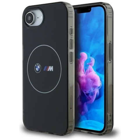 Etui BMW IML Metal White Circle MagSafe do iPhone 16e czarny
