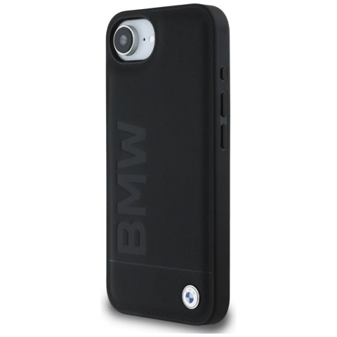 Etui BMW Leather Hot Stamp do iPhone 16e czarny