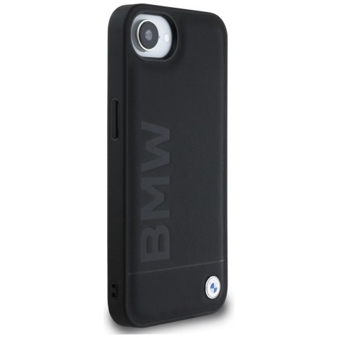 Etui BMW Leather Hot Stamp do iPhone 16e czarny