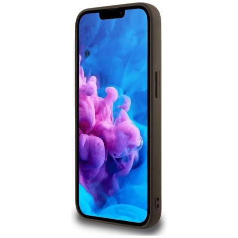 Etui Guess 4G Flowers Print MagSafe do iPhone 16e brązowy