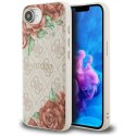 Etui Guess 4G Flowers Print MagSafe do iPhone 16e różowy