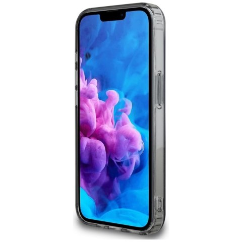 Etui Karl Lagerfeld IML Metal Karl & Choupette Heads MagSafe do iPhone 16e czarny