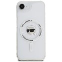 Etui Karl Lagerfeld IML Metal Karl Head MagSafe do iPhone 16e biały