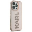 Etui Karl Lagerfeld IML Rhinestones Logo do iPhone 16 Pro różowy