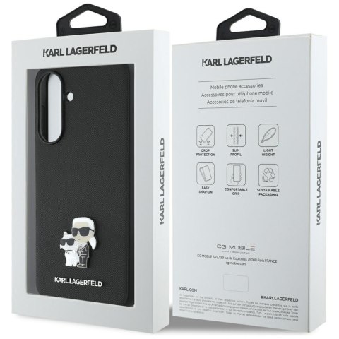 Etui Karl Lagerfeld Saffiano w/ K&C Metal Logo do Samsung Galaxy A36 czarny