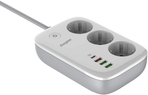 LISTWA ZASILAJĄCA SMART Energizer Z Wi-Fi I APP 3x SCHUKO 3x USB-A 1x USB-C 2500W 10A KABEL 2M
