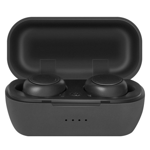 Defender Twins 638, słuchawki z mikrofonem, bez regulacji głośności na przewodzie, czarna, douszne, BT 5.0, TWS, etui z ładowark