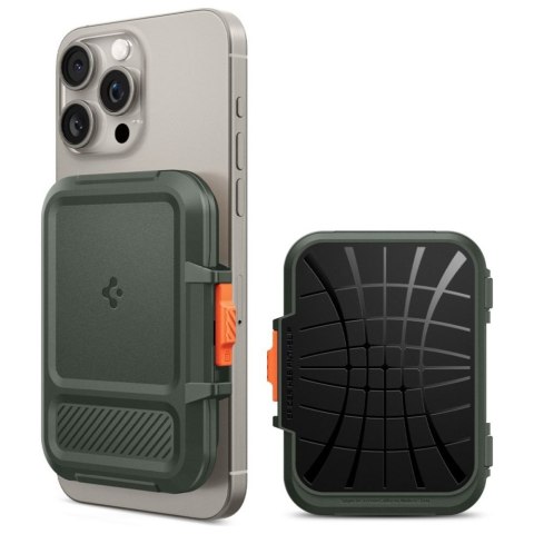 Magnetyczny portfel Spigen Lock Fit MagSafe zielony