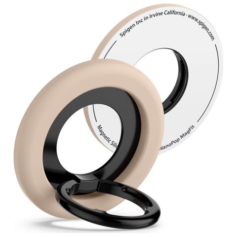Uchwyt magnetyczny Spigen Nano Pop MagSafe beżowy
