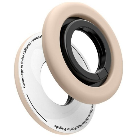 Uchwyt magnetyczny Spigen Nano Pop MagSafe beżowy