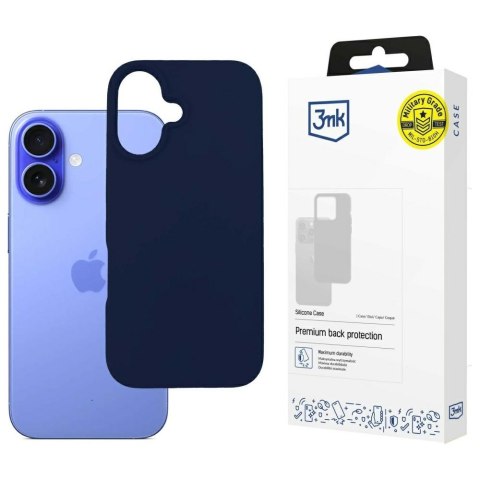 3MK Silicone Case iPhone 16 6.1" granatowy/dark navy