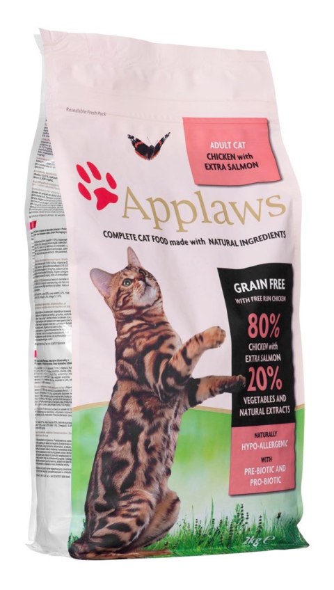 APPLAWS CAT Kurczak i Łosoś - karma dla kotów z wysoką zawartością mięsa - 2kg