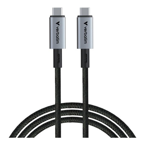 Kabel USB 4 Verbatim USB-C(M) - USB-C(M) 1,2m, 240W, PD, czarny
