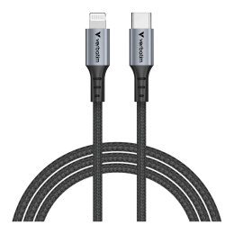 Kabel Verbatim USB-C(M) - Lightning 1,2m, 60W, czarny