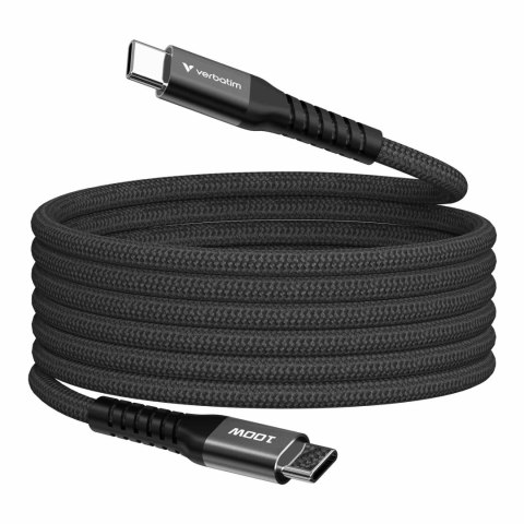 Kabel Verbatim USB-C(M) - USB-C(M) 1,2m, 100W, PD, czarny
